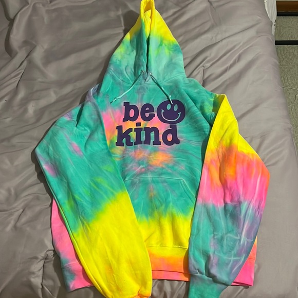 “Be kind” colorful tye dye hoodie - Picture 1 of 2
